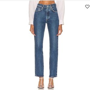Agolde Women's Classic Blue Straight Leg Jeans